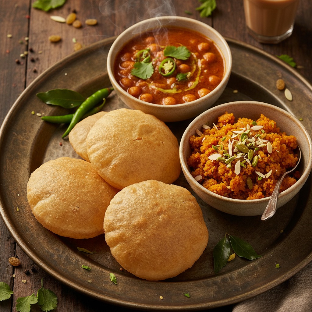 Calories in Halwa Puri